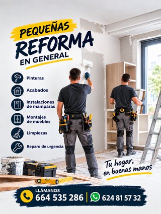 Realizamos todo tipo de pequeñas reformas.........