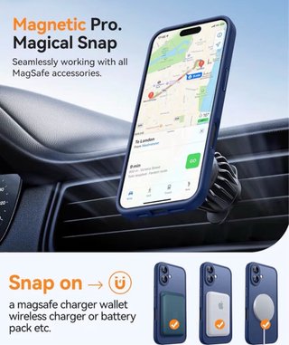 Funda magnética negra para iPhone 16