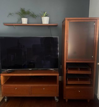 Mueble TV + Mueble Almacenaje CDs + Estantería