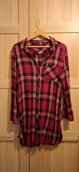 Camisa cuadros larga Primark Talla M