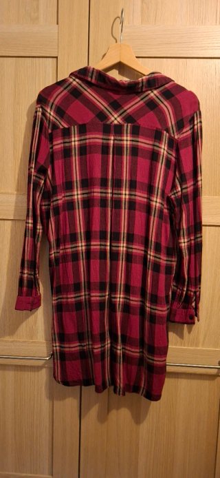 Camisa cuadros larga Primark Talla M