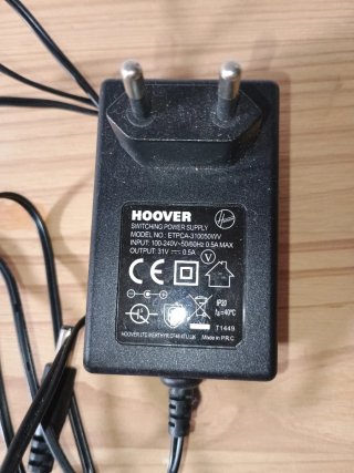 Cargador Hoover ETPCA-310050WW 31V 0.5A