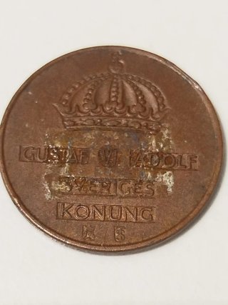 Moneda 5 Ore Suecia 1953
