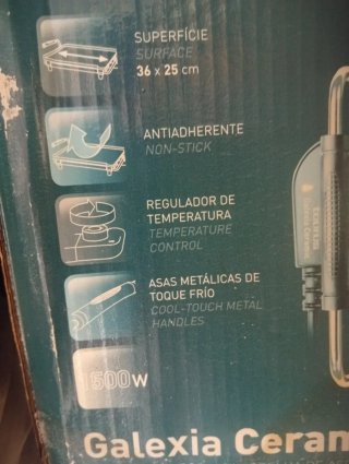 Plancha eléctrica cerámica sin estrenar