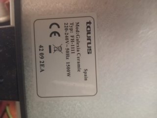 Plancha eléctrica cerámica sin estrenar