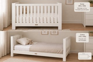 Cuna convertible Bopita blanca