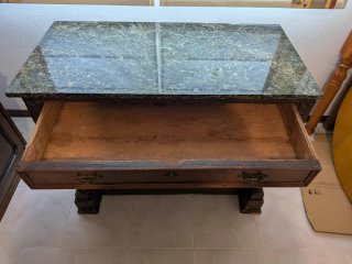 Cómoda Antigua Siglo XVIII Mármol Madera