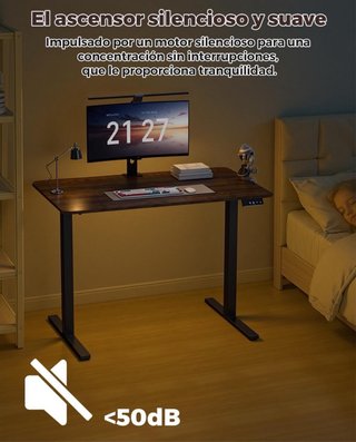 Escritorio Elevable Eléctrico Madera y Metal