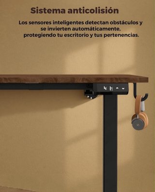 Escritorio Elevable Eléctrico Madera y Metal