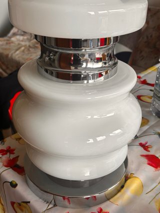 Lampada Space Age Nason per Mazzega Vetro Metallo