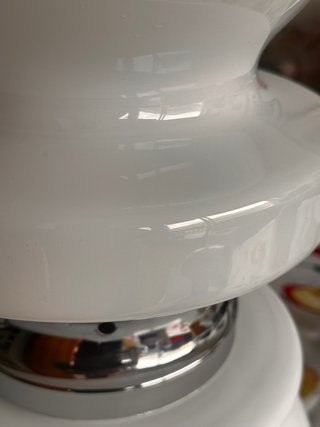 Lampada Space Age Nason per Mazzega Vetro Metallo
