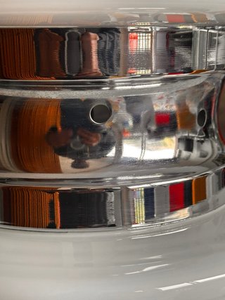 Lampada Space Age Nason per Mazzega Vetro Metallo