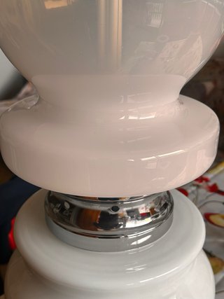 Lampada Space Age Nason per Mazzega Vetro Metallo