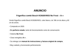 Frigorífico Bosch Blanco