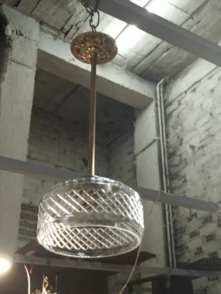 Lámpara antigua cristal