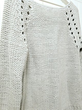 Jersey de punto grueso algodón gris