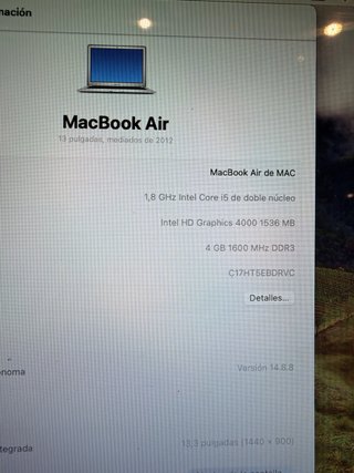 MacBook Air 13” 2012 Plata