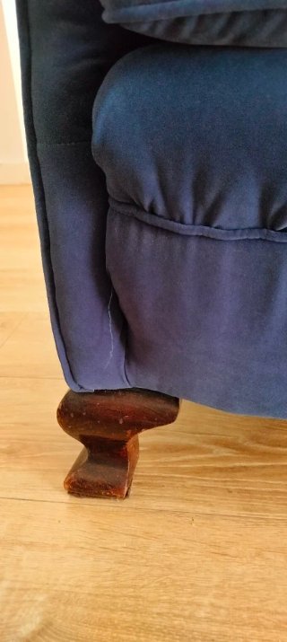 2 Butacas azul cobalto estilo Chesterfield