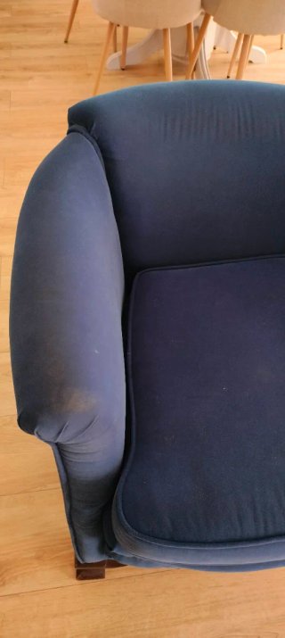 2 Butacas azul cobalto estilo Chesterfield
