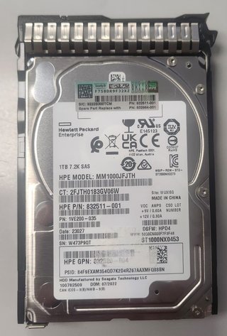Disco Duro HPE 1TB 7.2K SAS MM1000JFJTH
