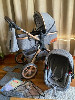 Carrito Yacozo 3 en 1 gris