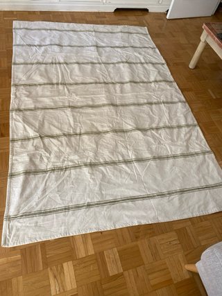 Alfombra Zara Home Rayas Beige/Verde