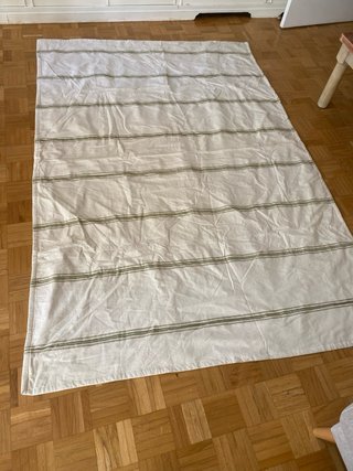 Alfombra Zara Home Rayas Beige/Verde