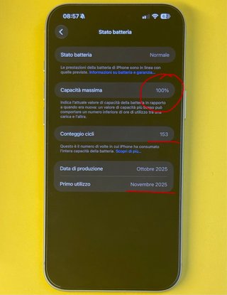 iPhone 17 Pro Max 512GB-Batteria 100%+ Cover Apple