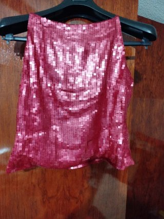 Top fiesta lentejuelas Mango Talla M