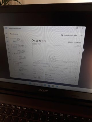Ordenador portátil acer I7 512GB