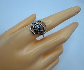 Anillo Oro 18kt Diamante Flor