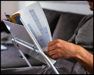 Atril de lectura plegable con inclinación