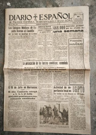 Lote prensa histórica 1940-48 II Guerra Mundial.