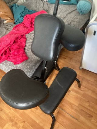 silla masaje plegable negra