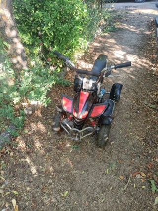 Mini Quad Infantil Gasolina Negro/Rojo