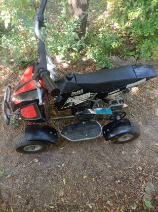 Mini Quad Infantil Gasolina Negro/Rojo