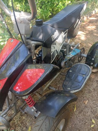 Mini Quad Infantil Gasolina Negro/Rojo