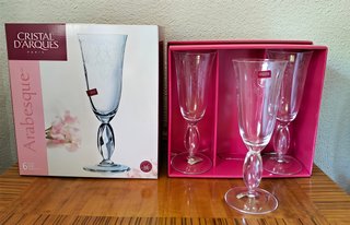 48 copas Cristal d Arques Arabesque Francia