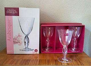48 copas Cristal d Arques Arabesque Francia