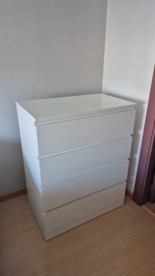 Cómoda MALM Ikea 4 cajones Blanca