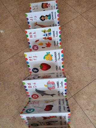 Libro vocabulario desplegable