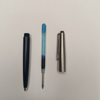 Bolígrafo Inoxcrom 77 Azul y Plata