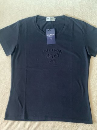 Camiseta SILBON XL Negra da como una M