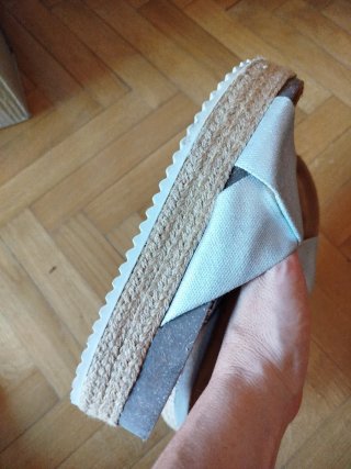 Sandalias esparto Pull&Bear beige/azul