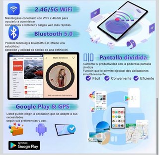 Tablet Android 15 con 10.1“ 30GB RAM + 64GB HDD