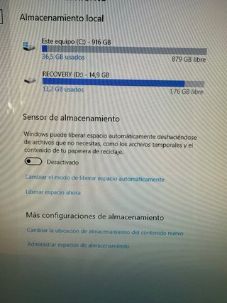 Ordenador HP 8GB RAM 1TB