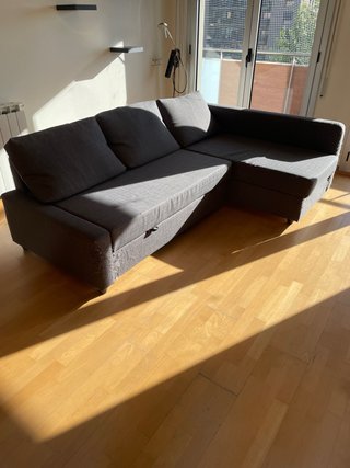 Sofá Cama Chaise Longue Gris Ikea FRIHETEN