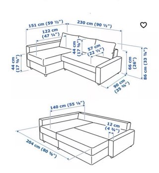 Sofá Cama Chaise Longue Gris Ikea FRIHETEN