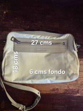 Bolso Bimba y Lola Nylon-Piel Beige