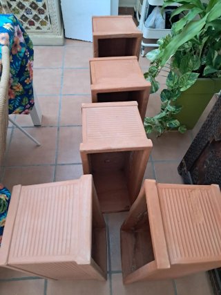 5 jardineras de barro